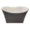 Non Woven Oval Bottom Basket With Liner, Grey