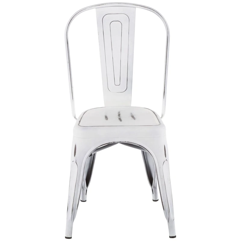Oregon Vintage White Metal Dining Chair 3 Oregon Vintage White Metal Dining Chair - Image 3