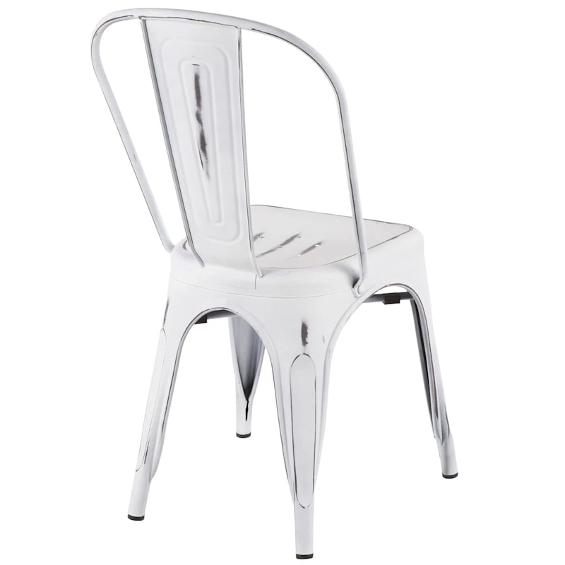 Oregon Vintage White Metal Dining Chair 4 Oregon Vintage White Metal Dining Chair - Image 4