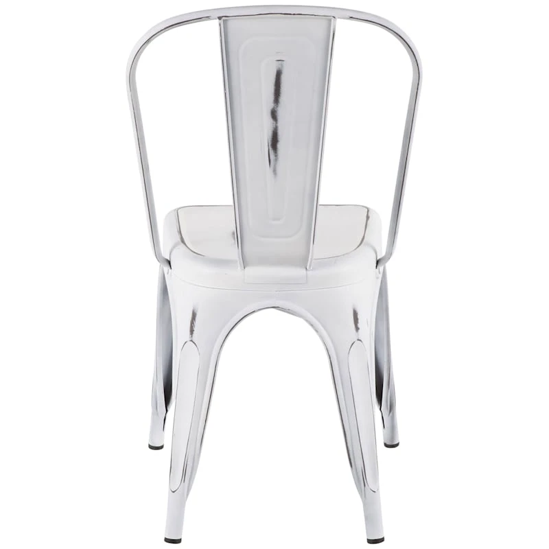 Oregon Vintage White Metal Dining Chair 5 Oregon Vintage White Metal Dining Chair - Image 5