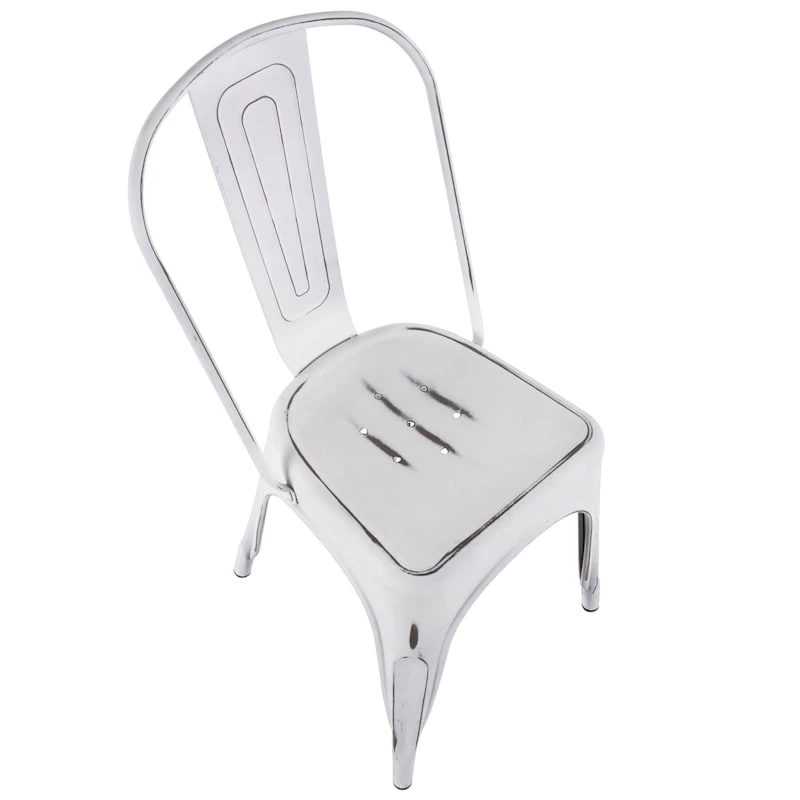 Oregon Vintage White Metal Dining Chair 6 Oregon Vintage White Metal Dining Chair - Image 6