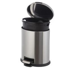 Oval Stainless Steel Pedal Bin, 5l -Furniture Store oval stainless steel pedal bin 5l 2