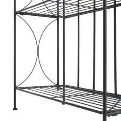 Providence 5-Tier Black Gothic Baker Rack With Metal Wire Shelves -Furniture Store providence 5 tier black gothic baker rack with metal wire shelves 3