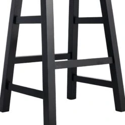 Providence Black Saddle Counter Stool, 24" -Furniture Store providence black saddle counter stool 24 2