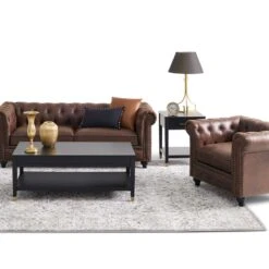 Providence Chesterfield Tufted Brown Faux Leather Rolled Armchair 7 Providence Chesterfield Tufted Brown Faux Leather Rolled Armchair -Furniture Store providence chesterfield tufted brown faux leather rolled armchair 3