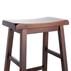 Providence Dark Oak Saddle Backless Barstool, 29" -Furniture Store providence dark oak saddle backless barstool 29 2
