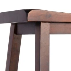 Providence Dark Oak Saddle Backless Barstool, 29" -Furniture Store providence dark oak saddle backless barstool 29 4