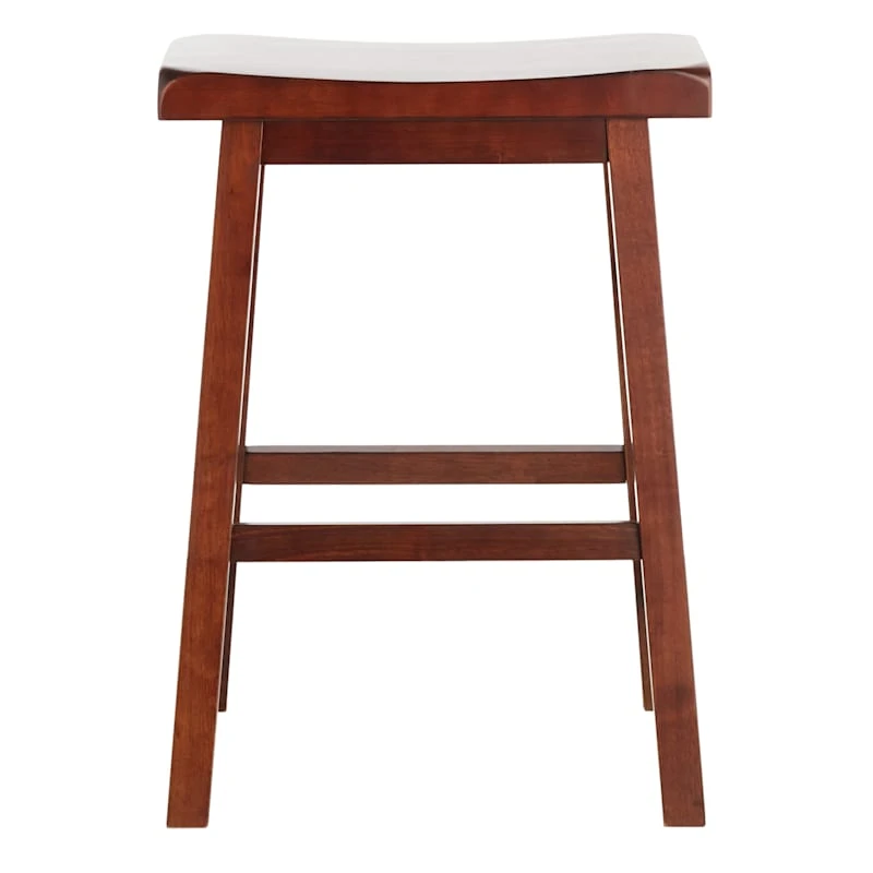 Providence Dark Oak Saddle Counter Stool, 24" 2 Providence Dark Oak Saddle Counter Stool, 24" - Image 2