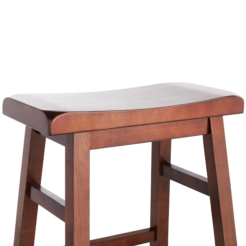 Providence Dark Oak Saddle Counter Stool, 24" 5 Providence Dark Oak Saddle Counter Stool, 24" - Image 5