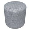 Providence Greta Greek Key Ottoman, Grey