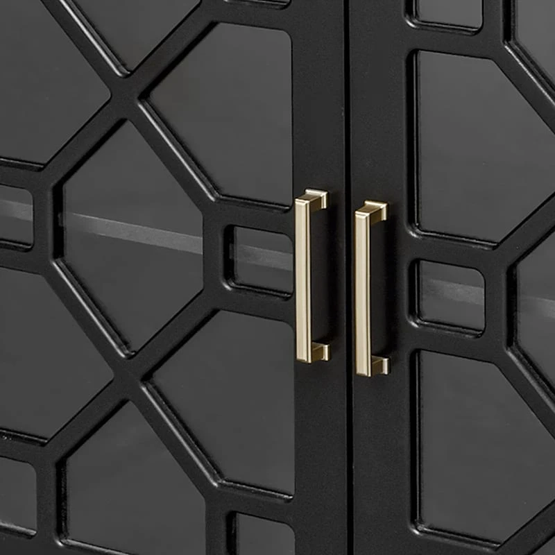 Providence Merrick Black Glass Pane Cabinet 4 Providence Merrick Black Glass Pane Cabinet - Image 4