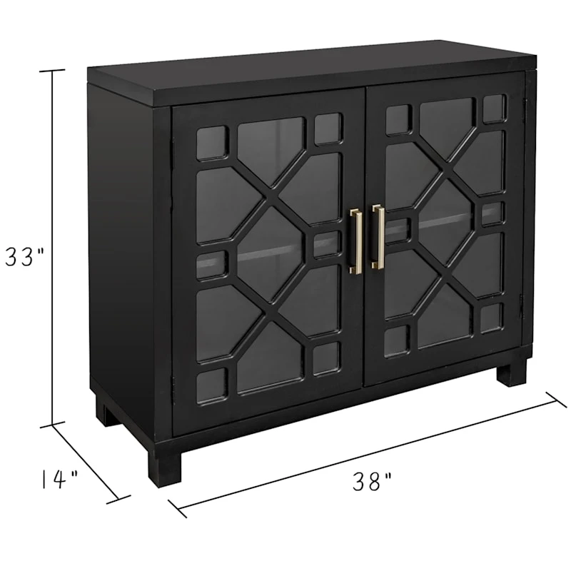 Providence Merrick Black Glass Pane Cabinet 5 Providence Merrick Black Glass Pane Cabinet - Image 5