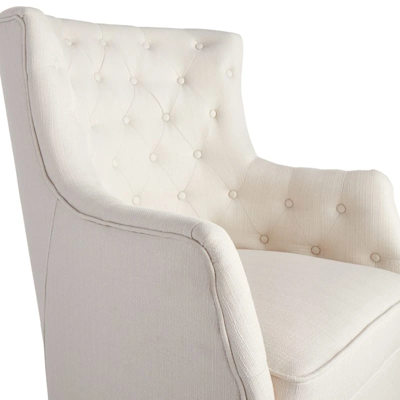 Providence Norfolk White Tufted Accent Chair 5 Providence Norfolk White Tufted Accent Chair - Image 5