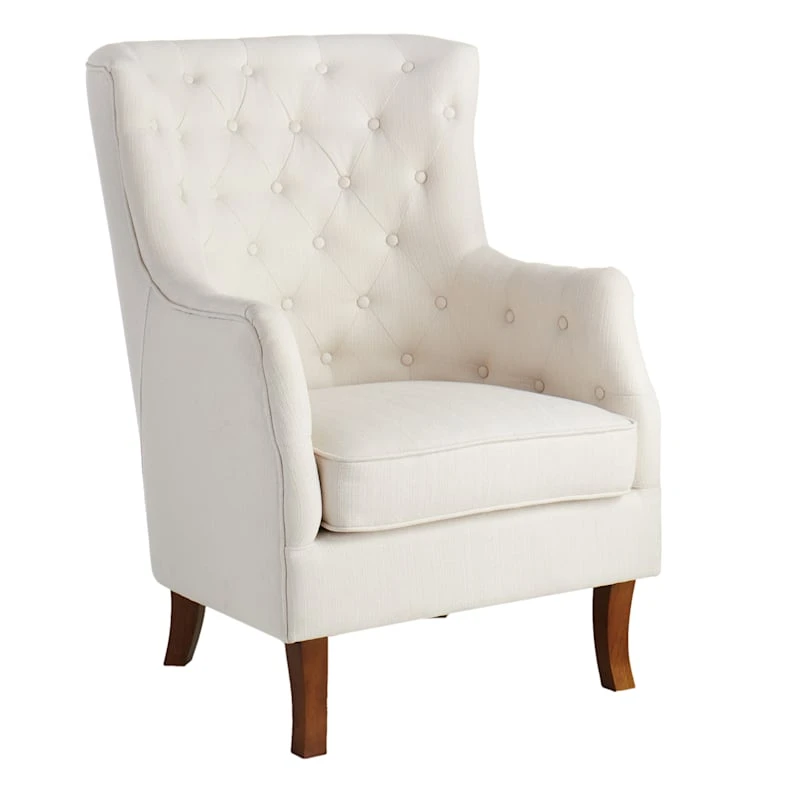 Providence Norfolk White Tufted Accent Chair 1 Providence Norfolk White Tufted Accent Chair