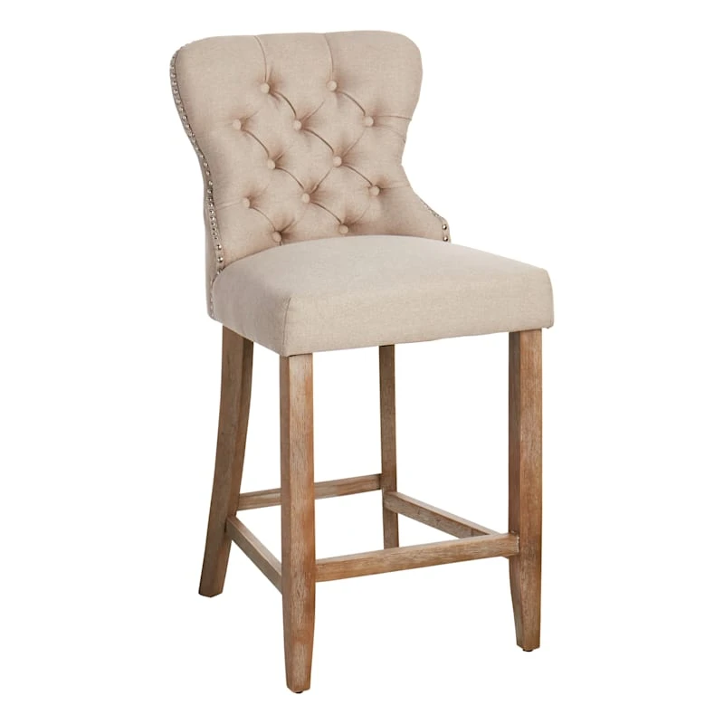 Providence Ring Back Counter Stool, Linen 1 Providence Ring Back Counter Stool, Linen
