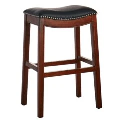 Providence Rylan Backless Barstool, Walnut