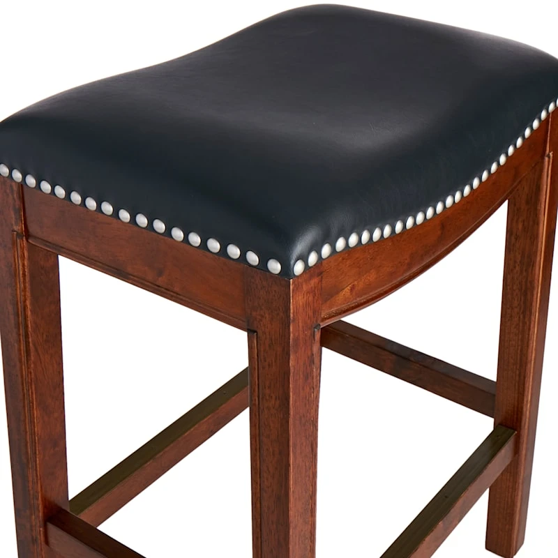 Providence Rylan Backless Counter Stool, Walnut 3 Providence Rylan Backless Counter Stool, Walnut - Image 3
