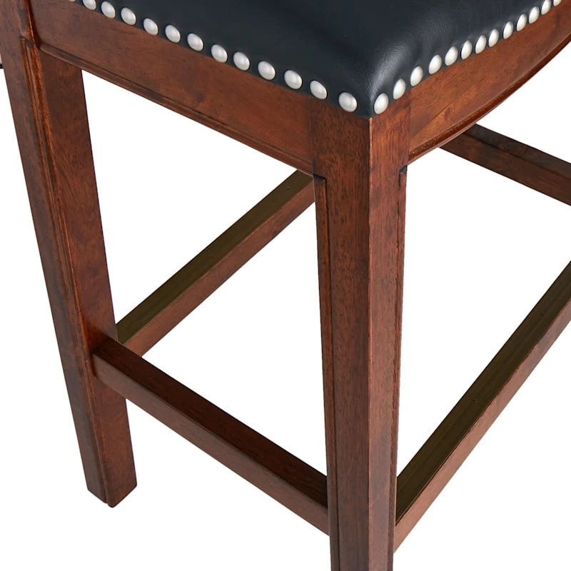 Providence Rylan Backless Counter Stool, Walnut 4 Providence Rylan Backless Counter Stool, Walnut - Image 4
