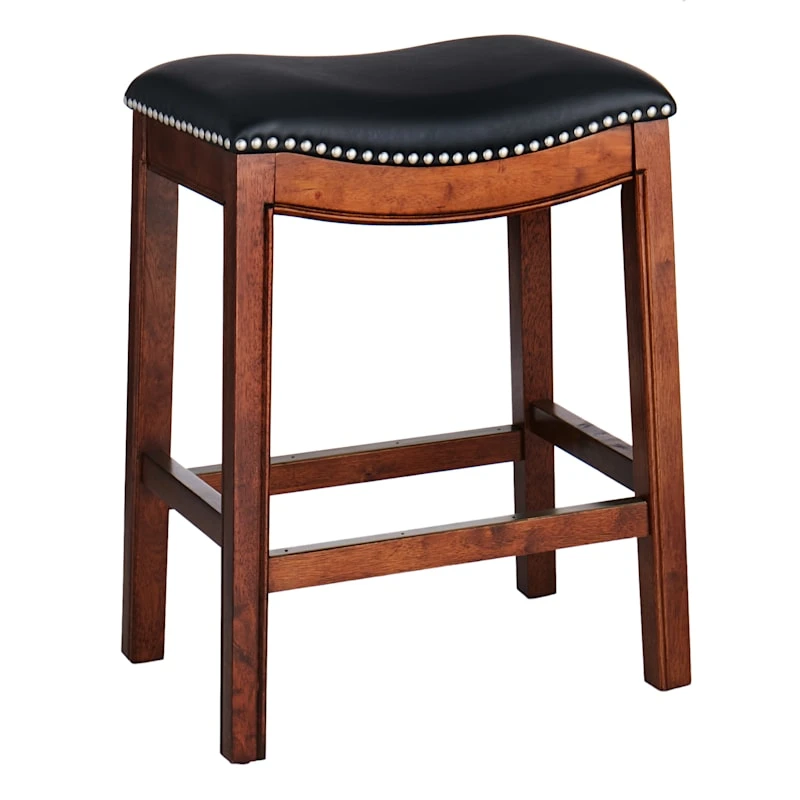 Providence Rylan Backless Counter Stool, Walnut 1 Providence Rylan Backless Counter Stool, Walnut
