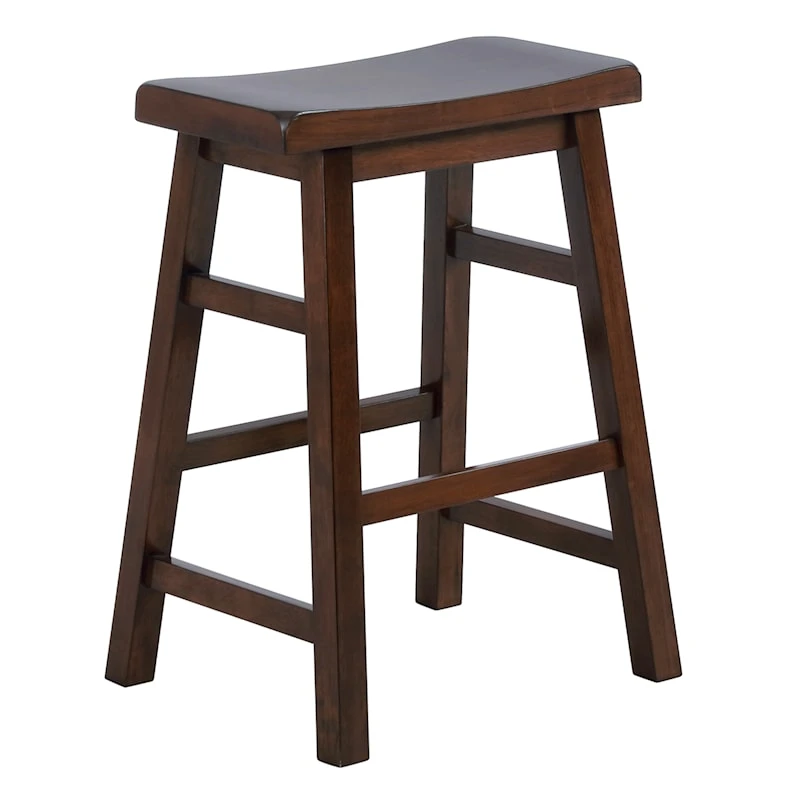 Providence Saddle Counter Stool, Walnut 1 Providence Saddle Counter Stool, Walnut