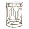 Providence Silver Metal Quatrefoil Nesting Table, Small