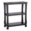 Providence Theodore Black 3-Tier Thick Leg Bookshelf, 29"