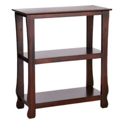 Providence Theodore Brown 3-Tier Thick Leg Bookshelf, 29"
