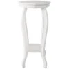 Providence White Wood Octagon Top Plant Stand