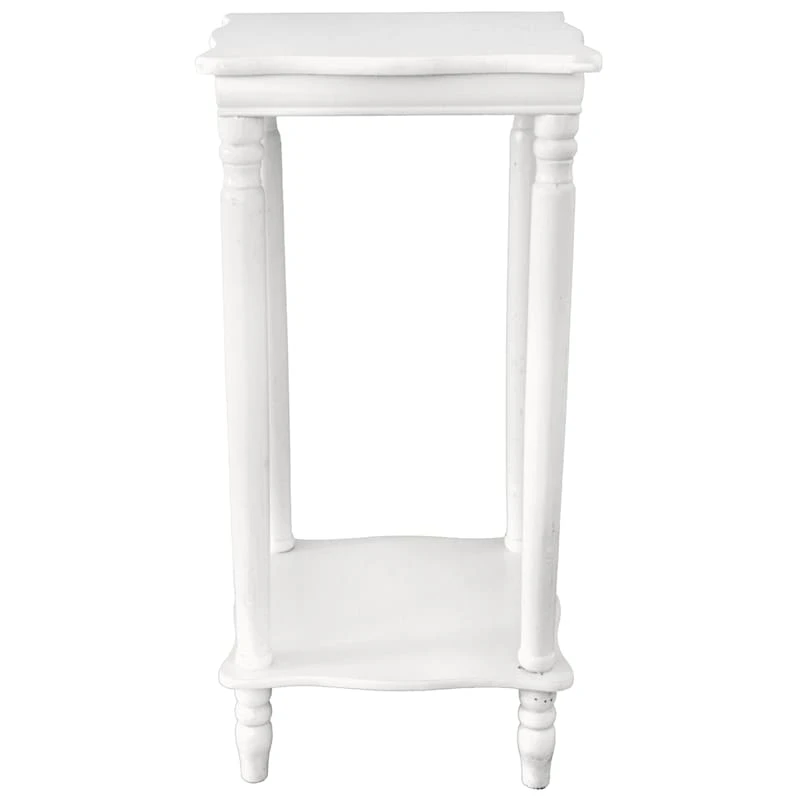 Providence White Wood Square Plant Stand, 24" 1 Providence White Wood Square Plant Stand, 24"