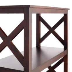 Providence Xavier 3-Tier Brown Bookshelf, 29" -Furniture Store providence xavier 3 tier brown bookshelf 29 4