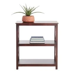 Providence Xavier 3-Tier Brown Bookshelf, 29" -Furniture Store providence xavier 3 tier brown bookshelf 29 5