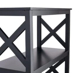 Providence Xavier Black 3-Tier Bookshelf, 29" -Furniture Store providence xavier black 3 tier bookshelf 29 4