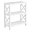 Providence Xavier White 3-Tier Bookshelf, 29"