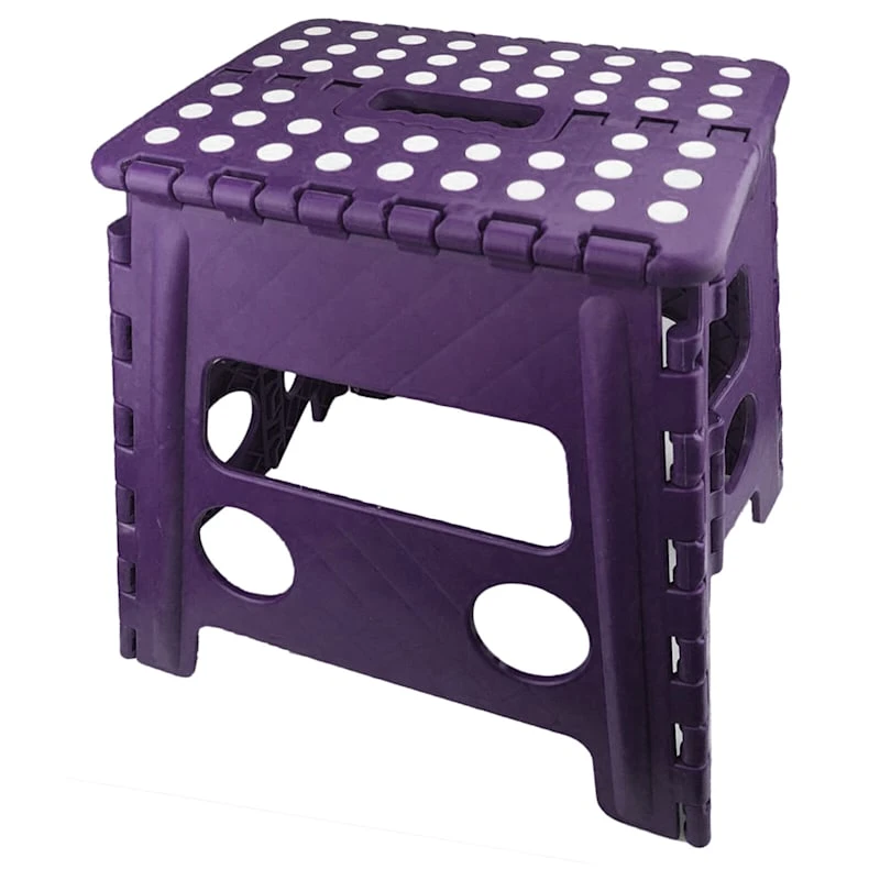 Purple Foldable Step Stool, 13" 1 Purple Foldable Step Stool, 13"