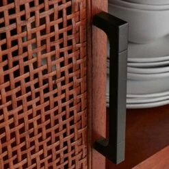 Rattan 2-Door Wooden Cabinet, 47" 9 Rattan 2-Door Wooden Cabinet, 47" -Furniture Store rattan 2 door wooden cabinet 47 3