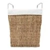 Rectangle Twisted Wicker Laundry Hamper, Large