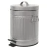 Retro Silver Step Trash Bin, 5l