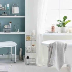 Ridged Metal Bowl Brush, Chrome -Furniture Store ridged metal bowl brush chrome 2