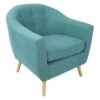 Rockwell Teal Mid-Century Modern Accent Chair