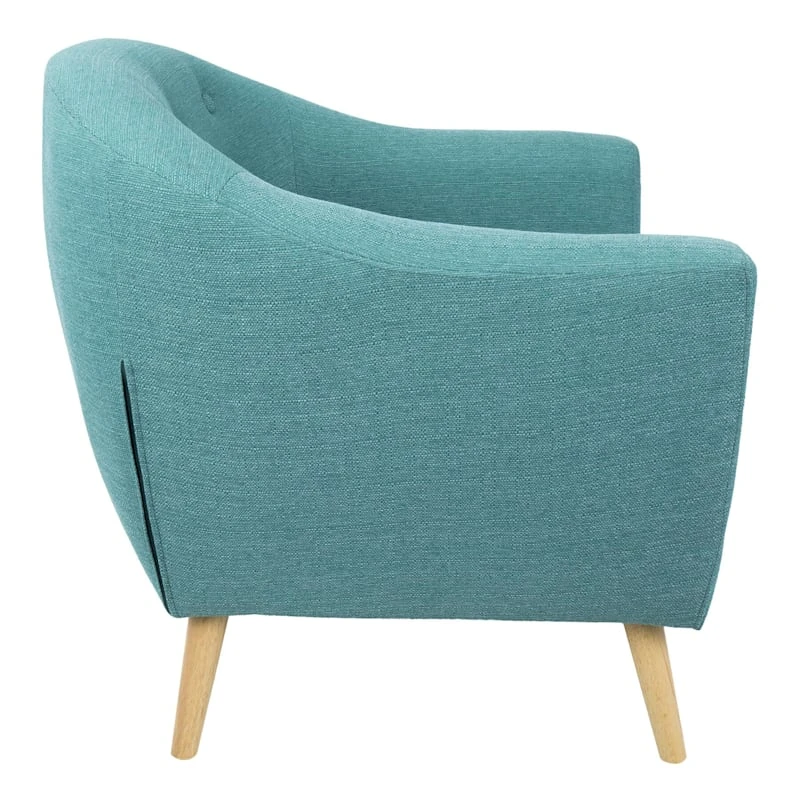 Rockwell Teal Mid-Century Modern Accent Chair 3 Rockwell Teal Mid-Century Modern Accent Chair - Image 3