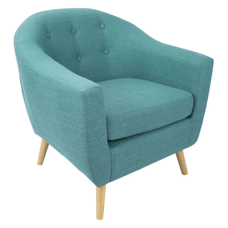 Rockwell Teal Mid-Century Modern Accent Chair 1 Rockwell Teal Mid-Century Modern Accent Chair