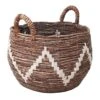 Round Banana Leaf Belly Storage Basket, Large