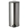 Round Stainless Steel Pedal Trash Bin With Thin Lid, 30l