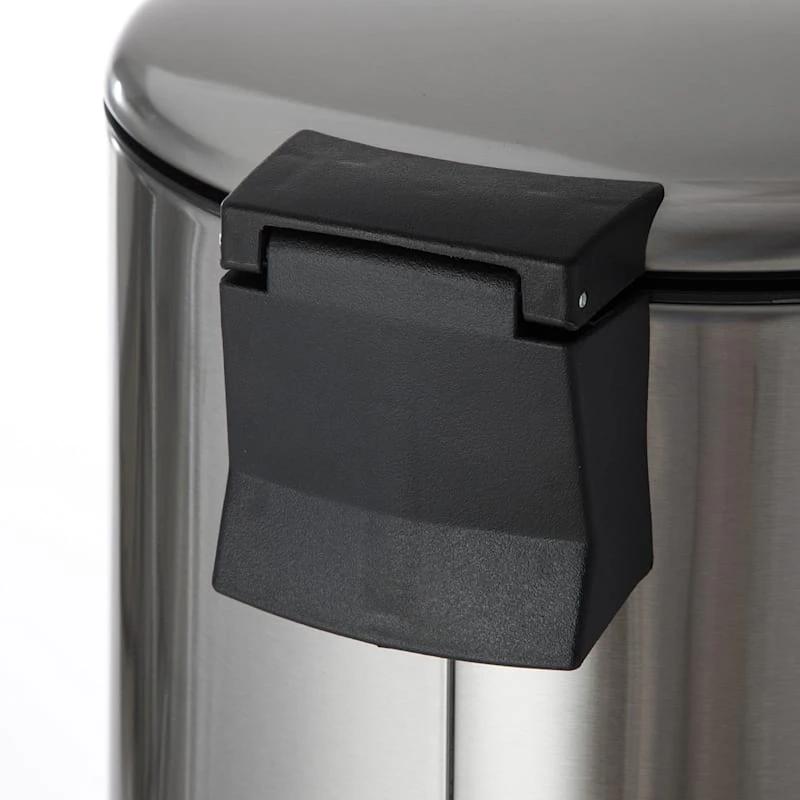 Round Stainless Steel Pedal Trash Bin With Thin Lid, 30l 4 Round Stainless Steel Pedal Trash Bin With Thin Lid, 30l - Image 4