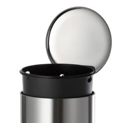Round Stainless Steel Pedal Trash Bin With Thin Lid, 30l 12 Round Stainless Steel Pedal Trash Bin With Thin Lid, 30l -Furniture Store round stainless steel pedal trash bin with thin lid 30l 4