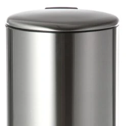 Round Stainless Steel Pedal Trash Bin With Thin Lid, 30l 13 Round Stainless Steel Pedal Trash Bin With Thin Lid, 30l -Furniture Store round stainless steel pedal trash bin with thin lid 30l 5