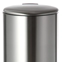 Round Stainless Steel Pedal Trash Bin With Thin Lid, 30l 14 Round Stainless Steel Pedal Trash Bin With Thin Lid, 30l -Furniture Store round stainless steel pedal trash bin with thin lid 30l 6