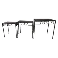 Rustic Rectangle Wood Top Table With Twist Leg, Small