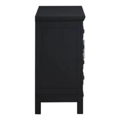 Sadie 2-Drawer Geometric Cabinet, Black -Furniture Store sadie 2 drawer geometric cabinet black 2
