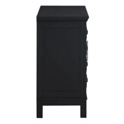 Sadie 2-Drawer Geometric Cabinet, Black -Furniture Store sadie 2 drawer geometric cabinet black 3